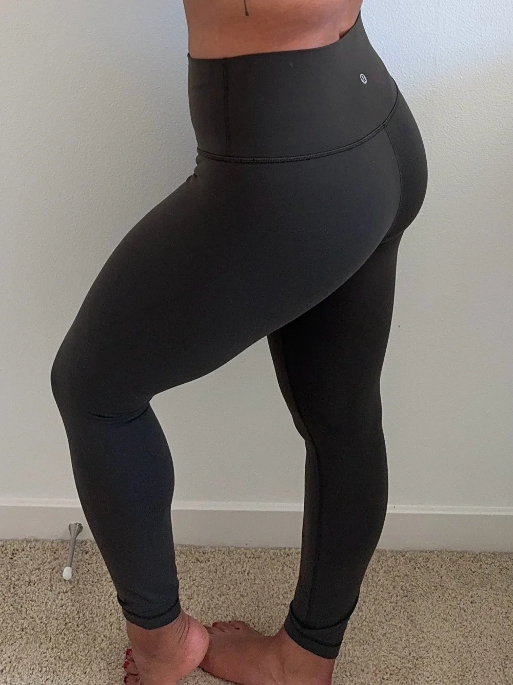 Lululemon Dark Green High-Waist Wunder Under Leggings